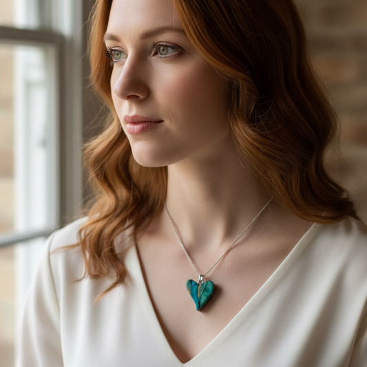 Heathergems Scottish Heart Necklace - Handmade in Scotland