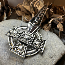 Load image into Gallery viewer, Classic Celtic Cross Kilt Pin