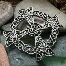 Load image into Gallery viewer, Pewter Celtic Cross Brooch