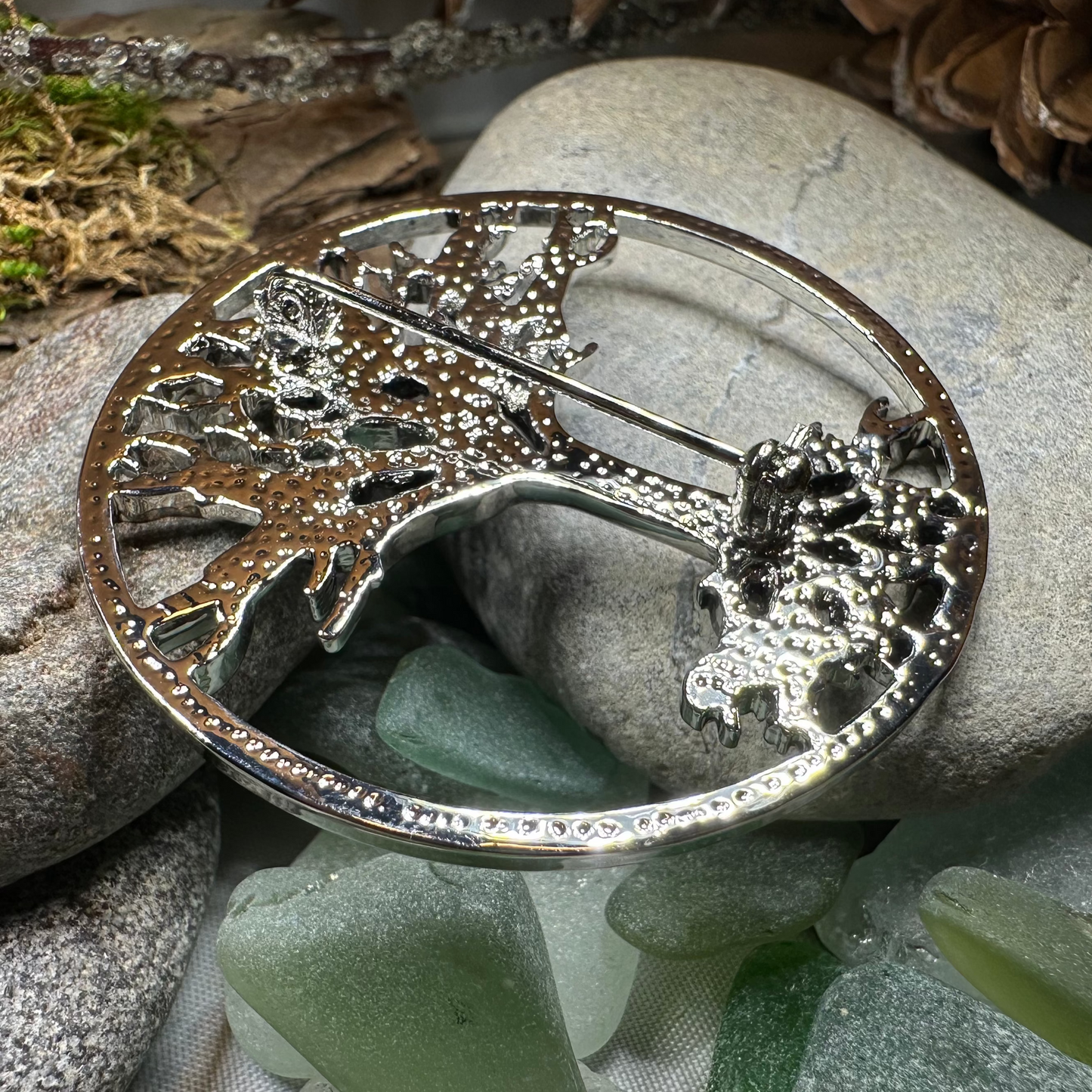 Pewter Tree of Life Brooch