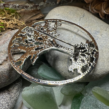 Load image into Gallery viewer, Pewter Tree of Life Brooch