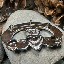 Load image into Gallery viewer, Claddagh Shamrock Brooch