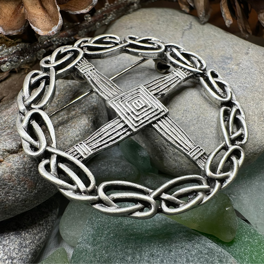Irish Saint Brigid's Cross Brooch