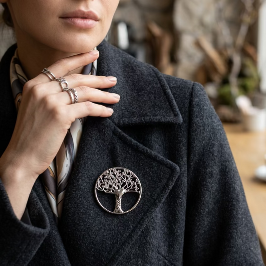 Tree of Life Heart Brooch — view 3