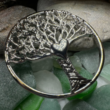 Load image into Gallery viewer, Tree of Life Heart Brooch