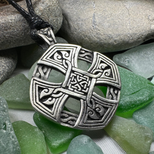 Load image into Gallery viewer, Eternity Celtic Cross Necklace