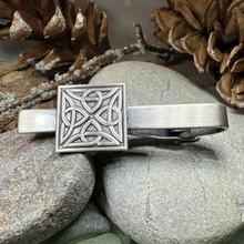 Load image into Gallery viewer, Square Trinity Knot Tie Bar