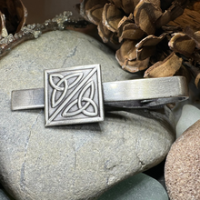 Load image into Gallery viewer, Square Trinity Knot Tie Bar