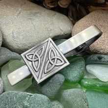 Load image into Gallery viewer, Square Trinity Knot Tie Bar