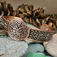 Load image into Gallery viewer, Tree of Life Copper Cuff Bracelet
