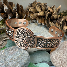 Load image into Gallery viewer, Tree of Life Copper Cuff Bracelet