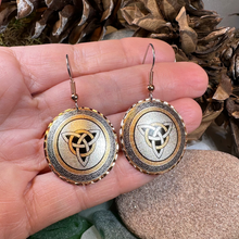 Load image into Gallery viewer, Fredegund Celtic Trinity Knot Copper Earrings