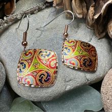 Load image into Gallery viewer, Windrider Celtic Spiral Copper Earrings