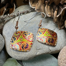 Load image into Gallery viewer, Windrider Celtic Spiral Copper Earrings