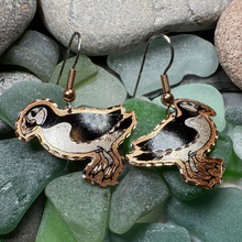 Load image into Gallery viewer, Puffin Copper Earrings