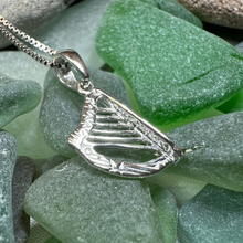 Load image into Gallery viewer, Petite Irish Harp Necklace