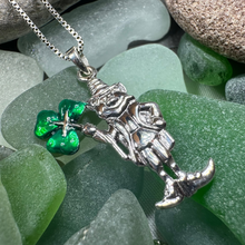 Load image into Gallery viewer, Celtic Leprechaun Shamrock Necklace