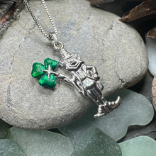 Load image into Gallery viewer, Celtic Leprechaun Shamrock Necklace