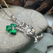 Load image into Gallery viewer, Celtic Leprechaun Shamrock Necklace