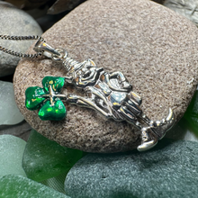 Load image into Gallery viewer, Celtic Leprechaun Shamrock Necklace