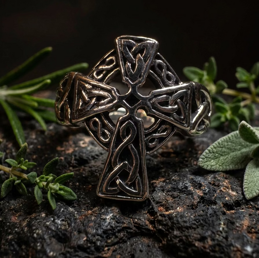 Classic Celtic Cross Ring — view 2