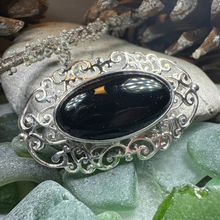 Load image into Gallery viewer, Eternal Celtic Onyx Brooch