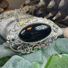 Load image into Gallery viewer, Eternal Celtic Onyx Brooch