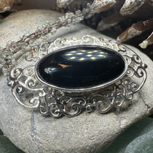 Load image into Gallery viewer, Eternal Celtic Onyx Brooch