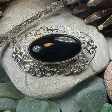 Load image into Gallery viewer, Eternal Celtic Onyx Brooch