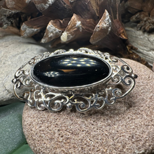Load image into Gallery viewer, Eternal Celtic Onyx Brooch