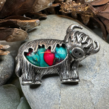 Load image into Gallery viewer, Heathergems Highland Cow Brooch