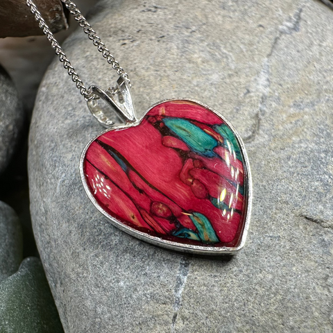 Load image into Gallery viewer, Scottish Heathergems Heart Necklace - Handmade in Scotland