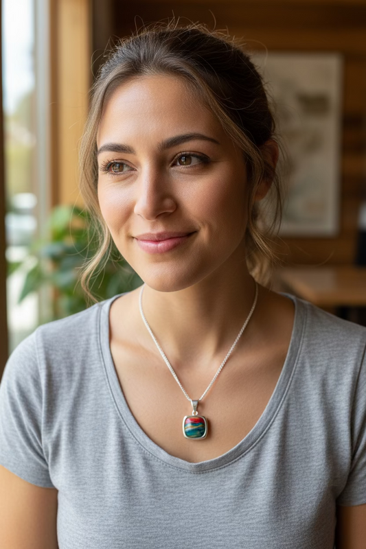 Mira Heathergems Celtic Necklace - Handmade in Scotland
