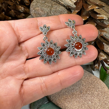 Load image into Gallery viewer, Serene Marcasite Flower Earrings