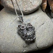 Load image into Gallery viewer, Halloway Marcasite Owl Necklace