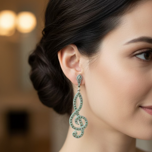 Prima Donna Music Note Earrings — view 5