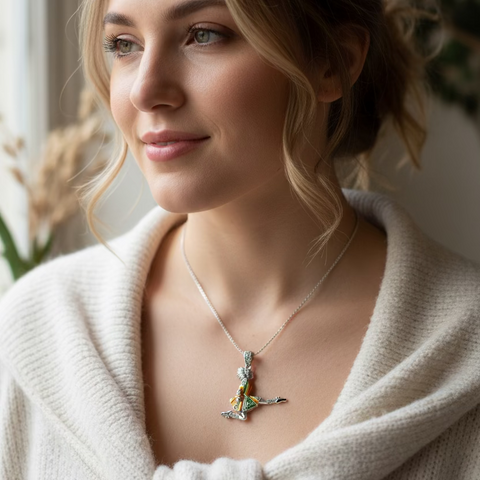 Load image into Gallery viewer, Traditional Irish Dancer Necklace