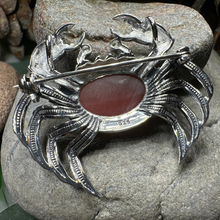 Load image into Gallery viewer, Carnelian Crab Brooch