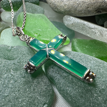 Load image into Gallery viewer, Marcasite Celtic Cross Necklace