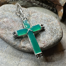 Load image into Gallery viewer, Marcasite Celtic Cross Necklace