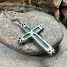 Load image into Gallery viewer, Marcasite Celtic Cross Necklace