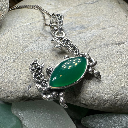 Green Seas Crab Necklace
