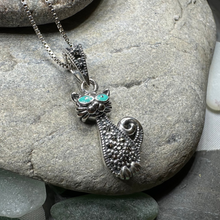 Load image into Gallery viewer, Sophisticated Marcasite Cat Necklace