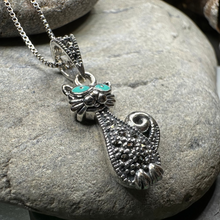 Load image into Gallery viewer, Sophisticated Marcasite Cat Necklace