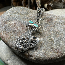 Load image into Gallery viewer, Sophisticated Marcasite Cat Necklace