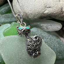 Load image into Gallery viewer, Sophisticated Marcasite Cat Necklace
