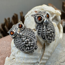 Load image into Gallery viewer, Owl Lover Marcasite Earrings