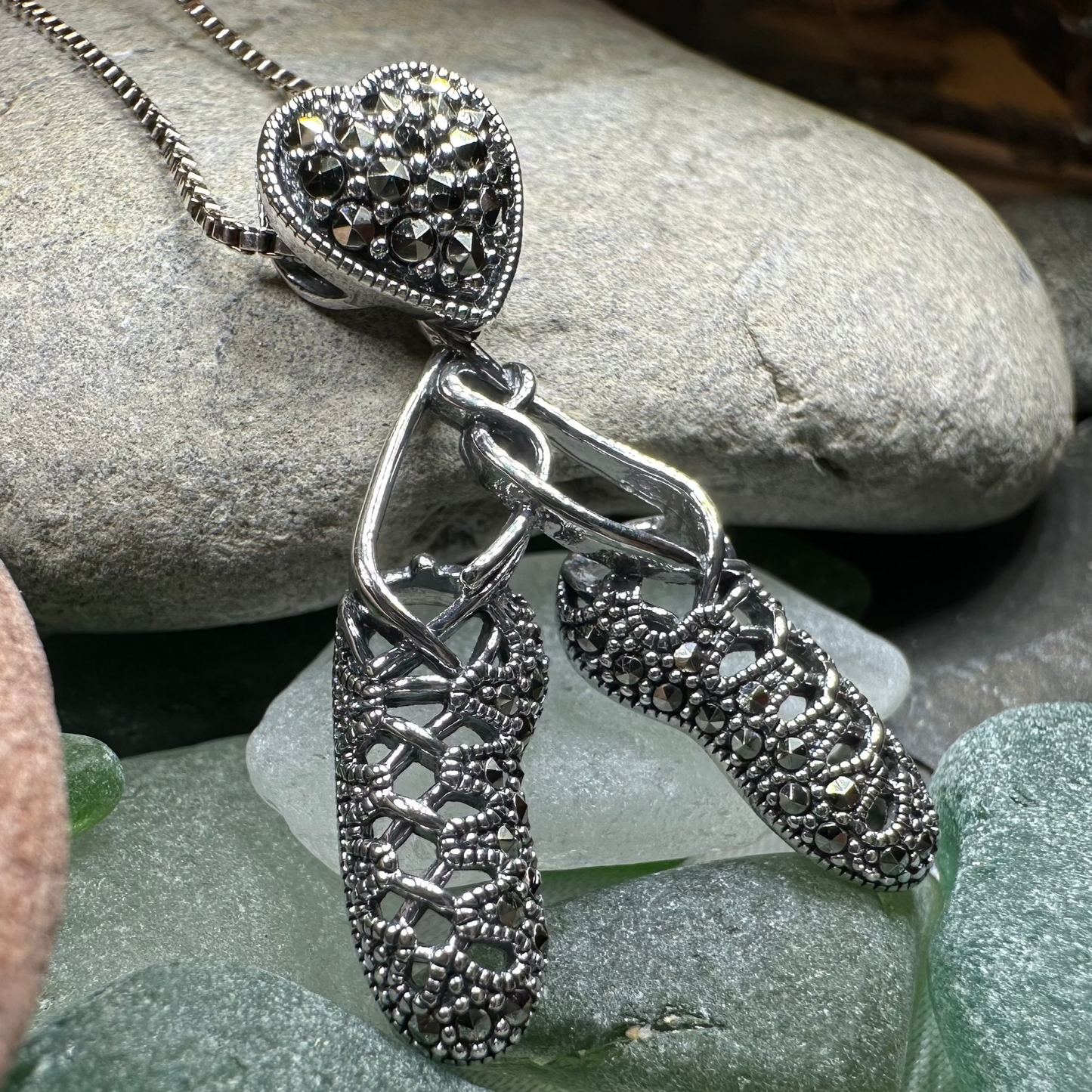 Marcasite Ghillies Irish Dance Necklace