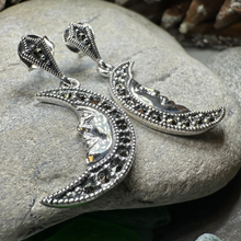 Load image into Gallery viewer, Midnight Goddess Moon Earrings