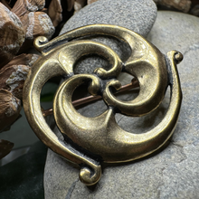 Load image into Gallery viewer, Bronze Gallo-Roman Triquetra Brooch